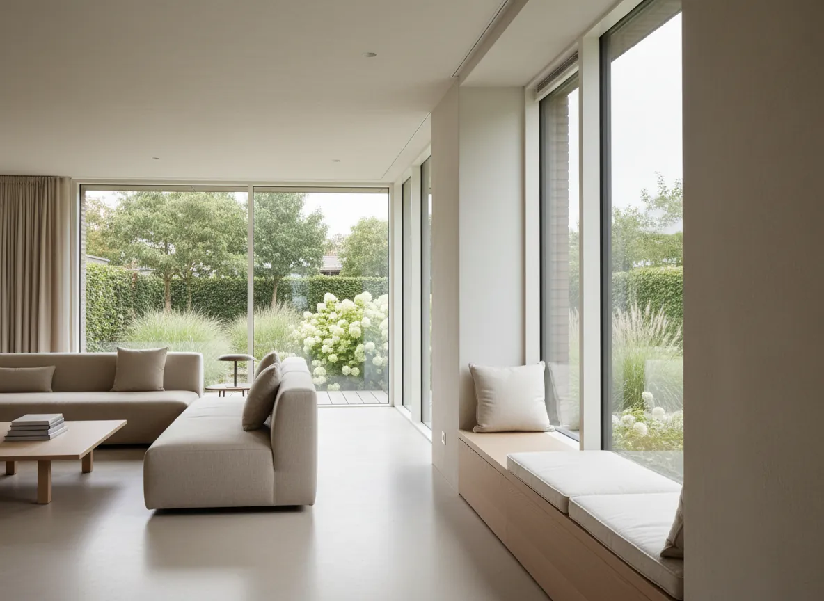 Elegante PVC en aluminium kozijnen in een moderne woning